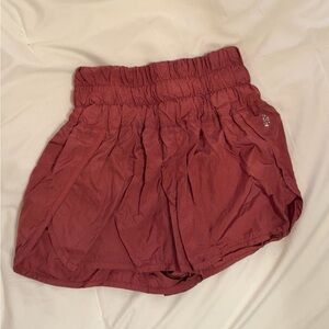 Free People The Way Home Shorts Burgundy